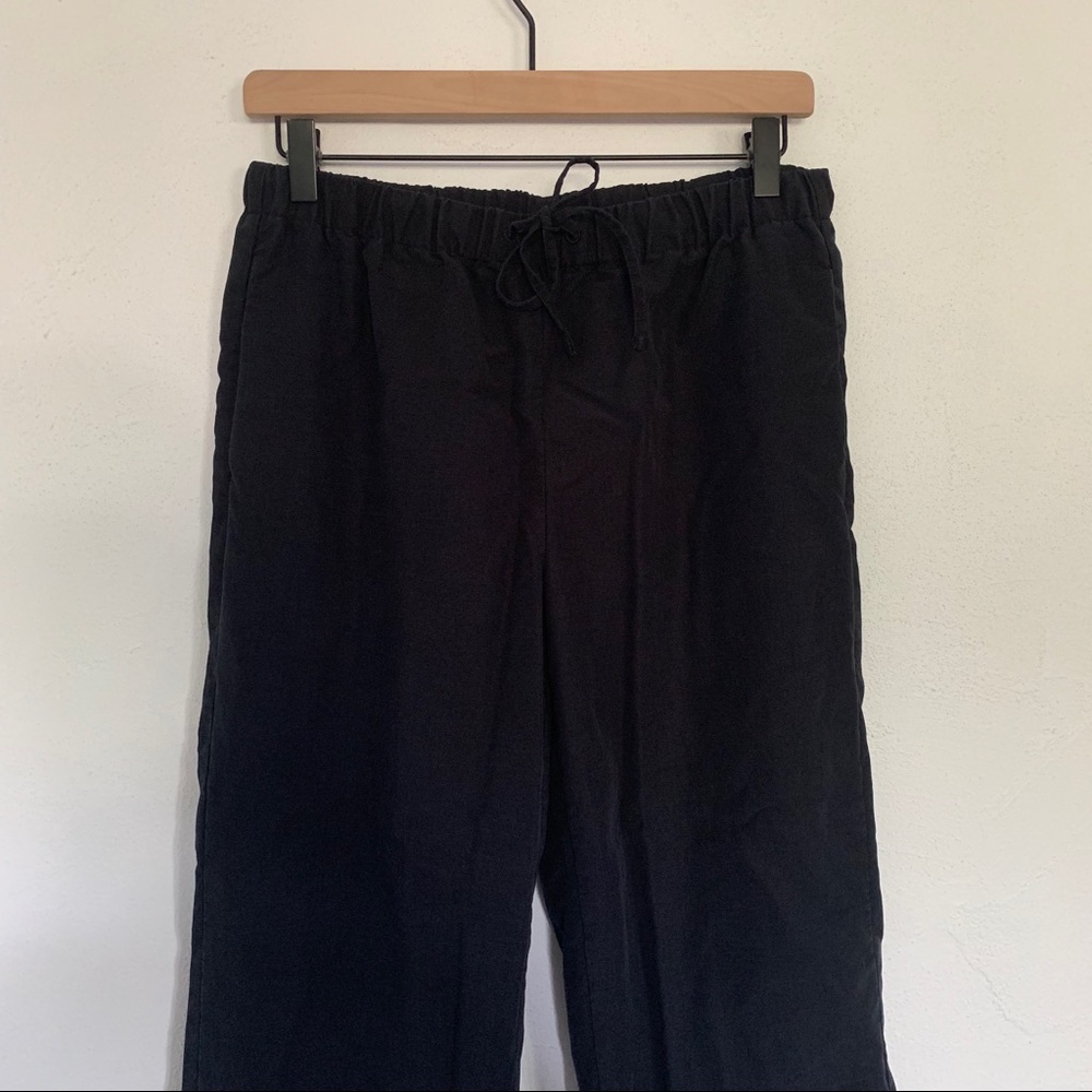 Aritzia The Group Babaton Jimmy Pants Black Lyocell Blend Drawstring Medium - Picture 2 of 8